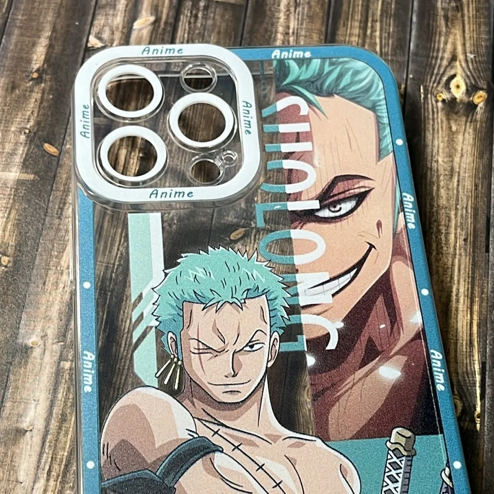 5for$10 iPhone 13 Pro Max Protective Phone Case Anime One Piece Roronoa Zoro